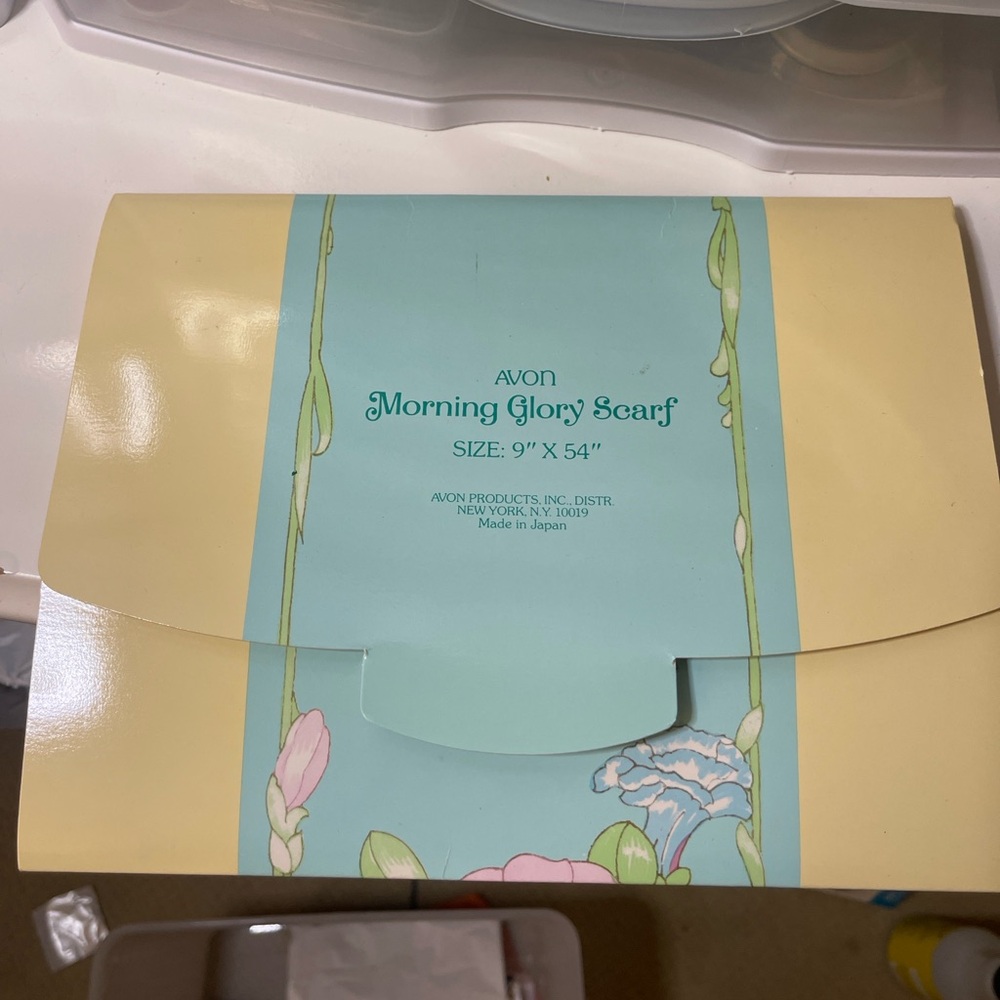Vintage Avon Morning glory scarf